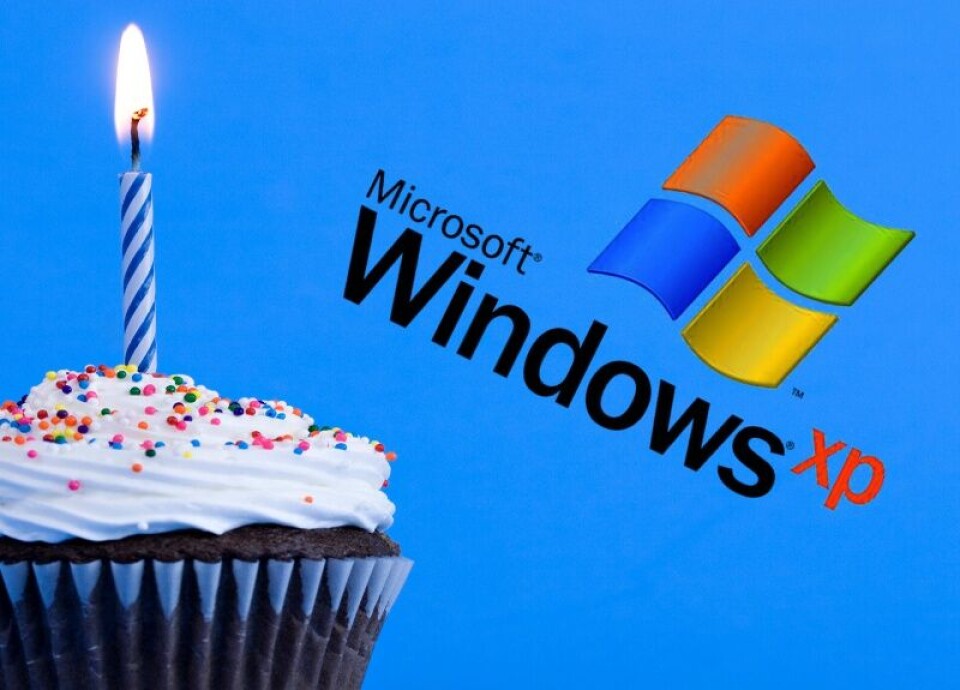 Windows XP inn i solnedgangen