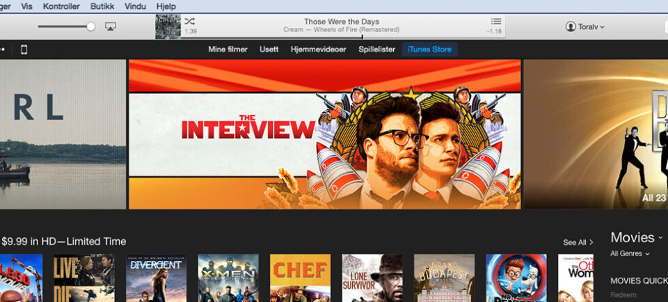 NORD-KOREA-FARSE: Filmen «The Interview» er nå tilgjengelig blant annet via iTunes. NORD-KOREA-FARSE: Filmen «The Interview» er nå tilgjengelig blant annet via iTunes.