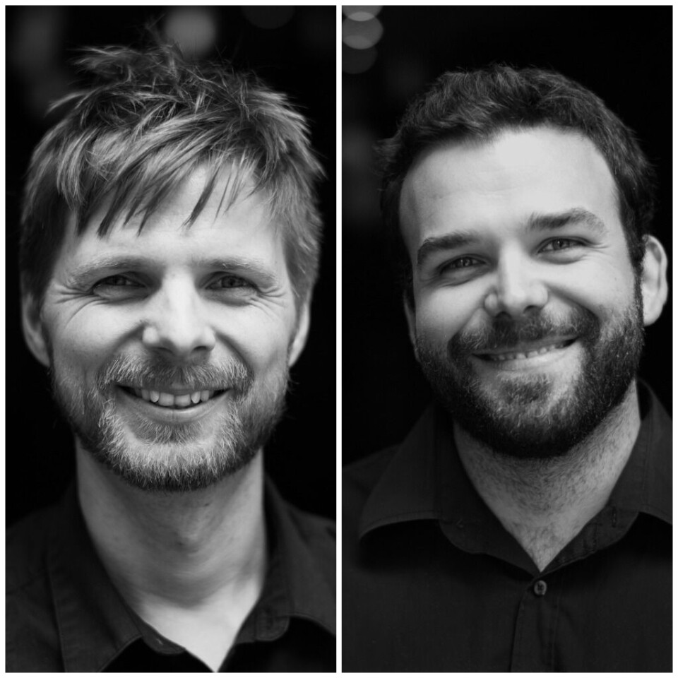 UTVIKLERE: Kristoffer Stenersen og Marius Flagstad er systemutviklere i VRTKL Consulting.