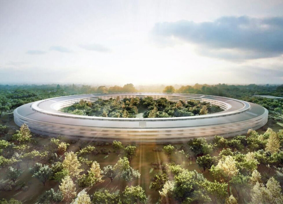 RUNDT: Apples hovedkvarter i Cupertino, California.