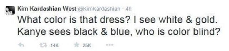 Kim Kardashian og mannen blir ikke enige (Skjermdump: Twitter)