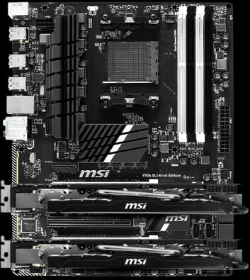 HOVEDKORT: MSI lanserte hovedkortet 970A SLI Krait denne uka, med USB 3.1-støtte. HOVEDKORT: MSI lanserte hovedkortet 970A SLI Krait denne uka, med USB 3.1-støtte.