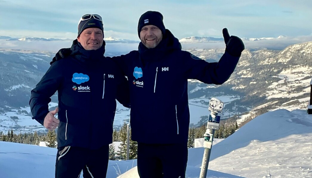 ENGASJERTE: Salesforce er på plass i Lillehammer, her ved norgessjef Per Haakon Lomsdalen (venstre) og assisterende direktør Christen Seeberg.