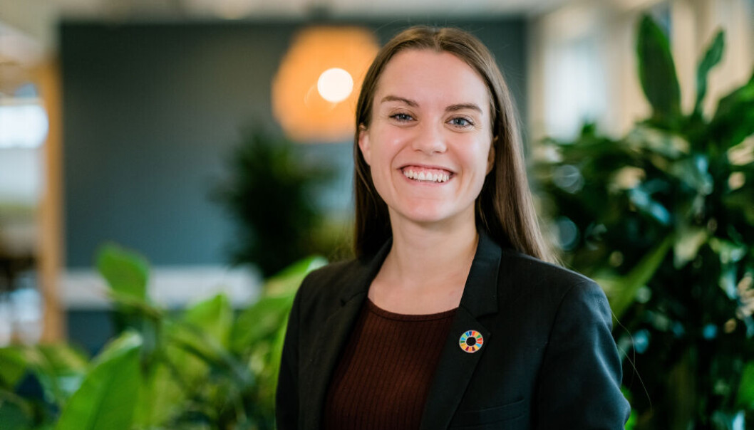 STOLTE: Atea er stolte over å være det beste norske selskapet på bærekraft på Global 100-indeksen. Her ved Elisabeth Nissen Eide. STOLTE: Atea er stolte over å være det beste norske selskapet på bærekraft på Global 100-indeksen. Her ved Elisabeth Nissen Eide.