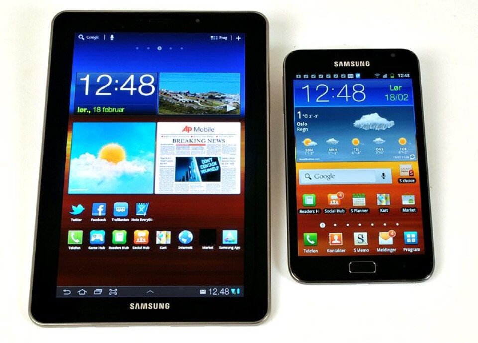 TEST: Samsung Galaxy Tab 7.7 vs Note - Nær perfekte nettbrett