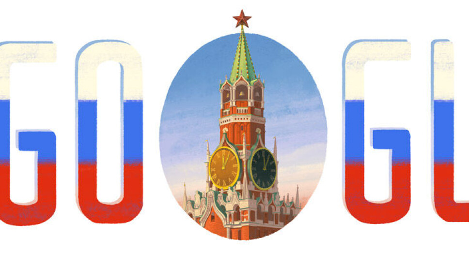 BØTELAGT: Russland har ilagt Google en bot på 4 millioner rubler. Foto: Google / Google Doodle 2015
