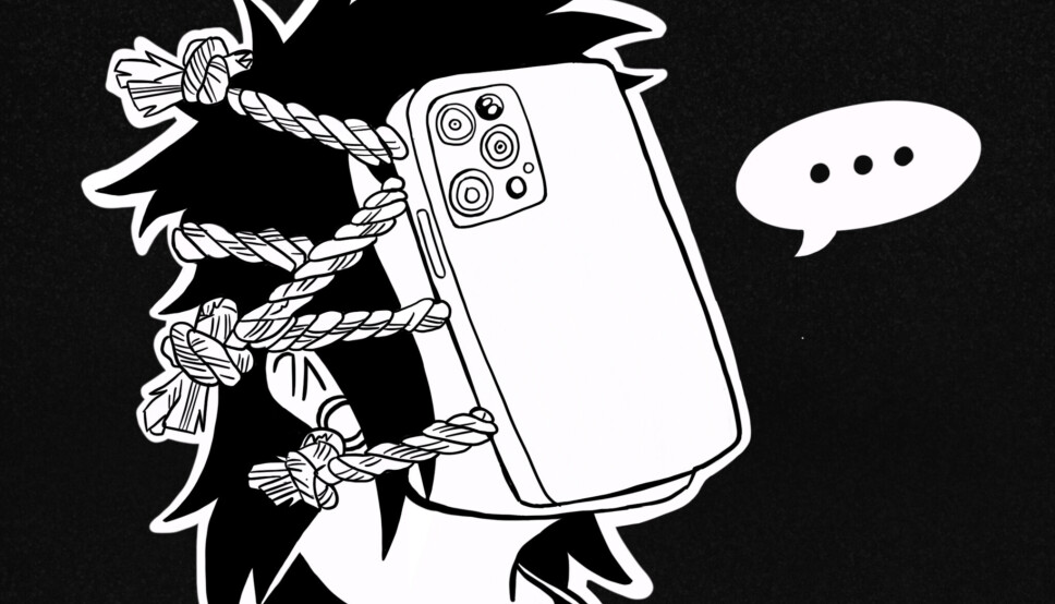 SKRU AV: For å koble seg på verden, må man koble seg fra telefonen. (Illustrasjon: Ina Viet Ha Vangen)