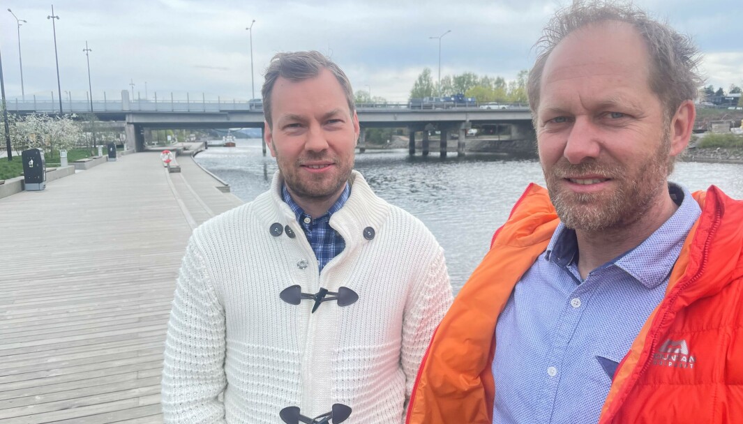 MULIGHETER: Norconsult, her ved Vegard Kvisle (t.h), avdelingsleder Miljø i Norconsult og Thomas Fløyen Angeltveit fra Innovasjon og ny vekst i Norconsult, er tidlig ute i Europa med teknisk verifikasjon på EUs taksonomi. (Foto: Norconsult) MULIGHETER: Norconsult, her ved Vegard Kvisle (t.h), avdelingsleder Miljø i Norconsult og Thomas Fløyen Angeltveit fra Innovasjon og ny vekst i Norconsult, er tidlig ute i Europa med teknisk verifikasjon på EUs taksonomi. (Foto: Norconsult)
