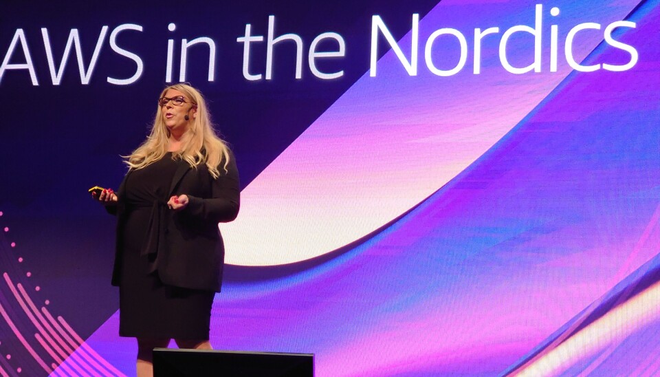 GRATIS SKYTRENING: – Vi gjør hva vi kan for å hjelpe på mangelen på kompetanse i Norden med gratis trening på skyen, sa Nordensjefen Marianne Lingren i Amazon Web Services. (Foto: Anders Løvøy) GRATIS SKYTRENING: – Vi gjør hva vi kan for å hjelpe på mangelen på kompetanse i Norden med gratis trening på skyen, sa Nordensjefen Marianne Lingren i Amazon Web Services. (Foto: Anders Løvøy)