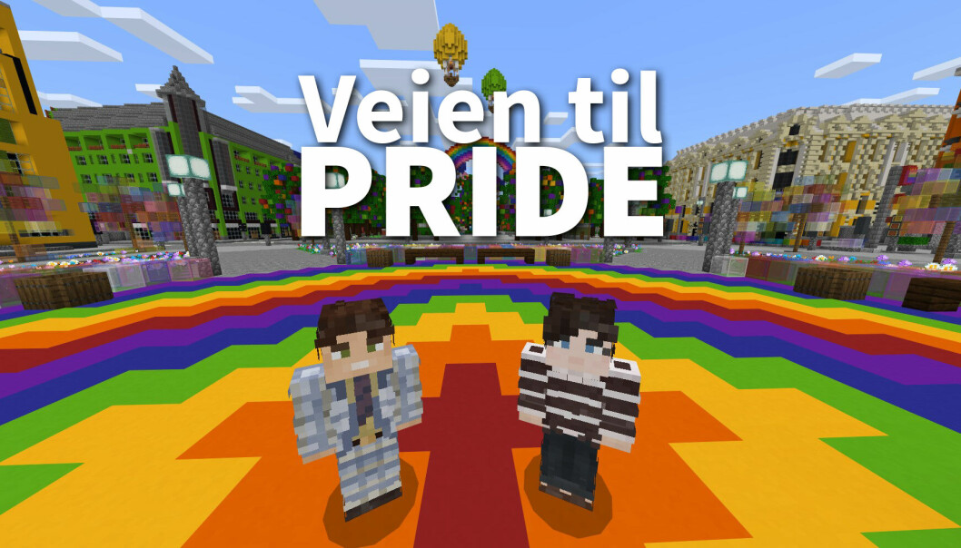 STORTINGET: Barn kan lære mer om Kim Friele og Pride-paraden med nytt undervisningspill fra Minecraft. (Foto: Microsoft Norge)