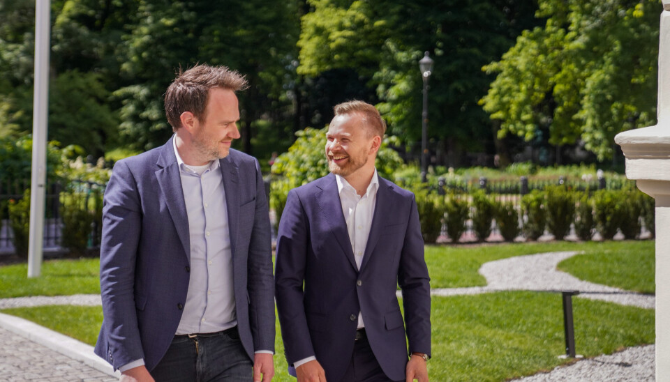 NY GIV: John Kårikstad og Eivind Thorsrud Willard ser frem til å jobbe sammen. (Foto: Forte Digital) NY GIV: John Kårikstad og Eivind Thorsrud Willard ser frem til å jobbe sammen. (Foto: Forte Digital)