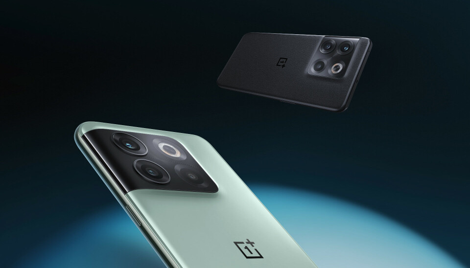 GREI: Oneplus 10T 5G kommer i to farger: moonstone black og jade green. (Foto: Oneplus)