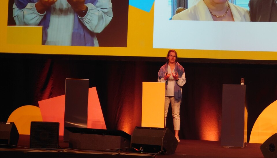 MÅ FINANSIERES: Under årets Digitaliseringskonferanse tok blant annet KS (her ved Kristin Weidemann Wieland) til orde for nye modeller for utvikling av fellesløsninger i offenrlig sektor. Artikkelforfatteren peker på at finansiering må prioriteres for å unngå at den digitale grunnmuren forvitrer. (Foto: Anders Løvøy) MÅ FINANSIERES: Under årets Digitaliseringskonferanse tok blant annet KS (her ved Kristin Weidemann Wieland) til orde for nye modeller for utvikling av fellesløsninger i offenrlig sektor. Artikkelforfatteren peker på at finansiering må prioriteres for å unngå at den digitale grunnmuren forvitrer. (Foto: Anders Løvøy)