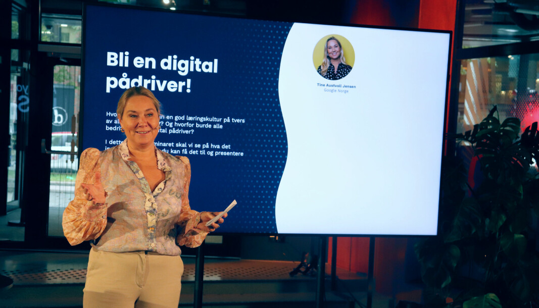 ETTERSPØRSEL: Digitaliseringen raser avgårde. Tine Austvoll Jensen i Google Norge snakker om hva slags kompetanse markedet etterspør. (Foto: Elise Lystad)