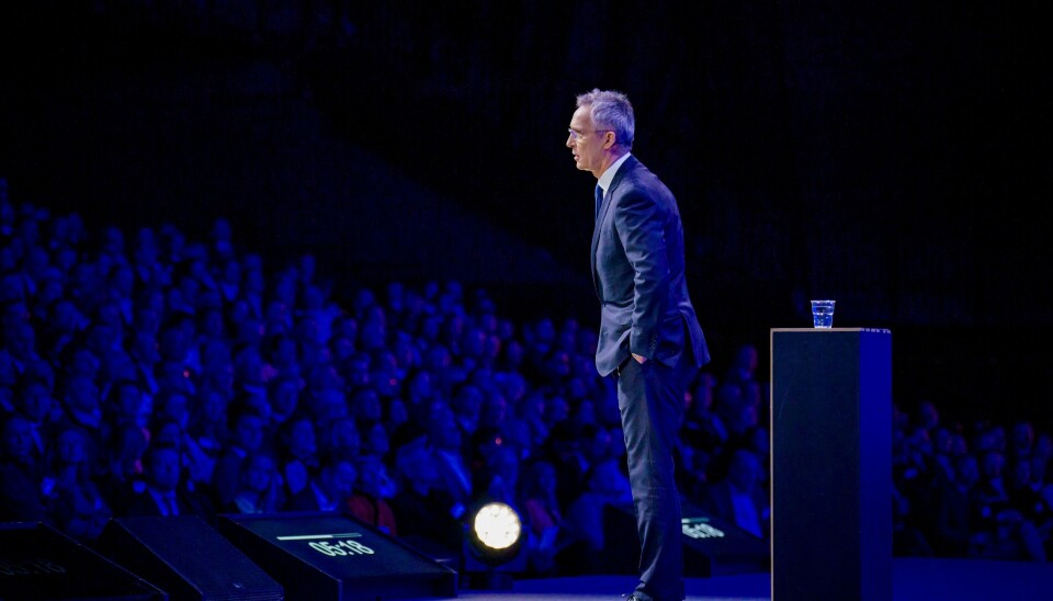 TANKEVEKKENDE: Jens Stoltenberg taler på NHOs årskonferanse. (Foto: Stian Lysberg Solum) TANKEVEKKENDE: Jens Stoltenberg taler på NHOs årskonferanse. (Foto: Stian Lysberg Solum)