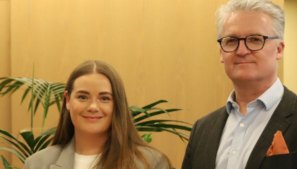 SAMARBEID: Amalie Tveit Pedersen, fungerende direktør i Simula Consulting og Espen Daae, investeringsdirektør for sosiale investeringer i Ferd Sosiale Entreprenører.