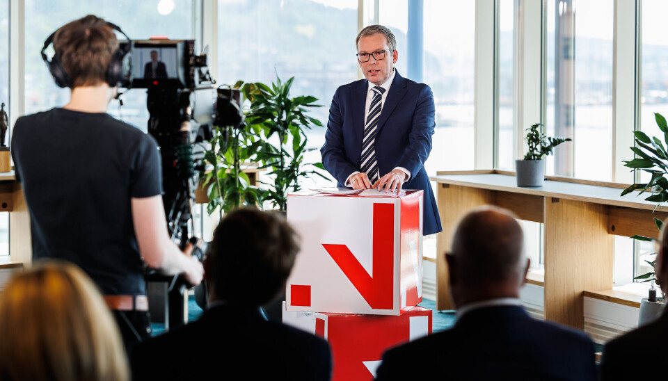 VIPPEPUNKT: Den teknologiske utviklingen går nå rasende fort. Kunstig intelligens gir både bekymringer og nye muligheter for innovasjonsevnen vår, sa Håkon Haugli under årets innovasjonstale. VIPPEPUNKT: Den teknologiske utviklingen går nå rasende fort. Kunstig intelligens gir både bekymringer og nye muligheter for innovasjonsevnen vår, sa Håkon Haugli under årets innovasjonstale.