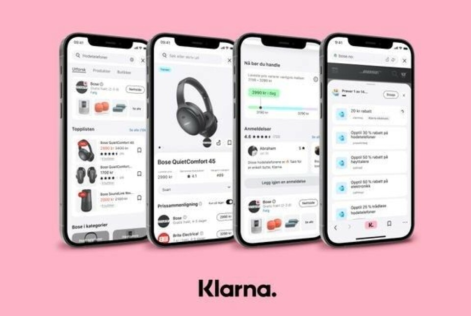 UTVIDER: Klarna driver ikke bare betalingsformidling, men ta opp i seg sammen ligningstjenesten Prisguiden. (Foto: Klarna) UTVIDER: Klarna driver ikke bare betalingsformidling, men ta opp i seg sammen ligningstjenesten Prisguiden. (Foto: Klarna)