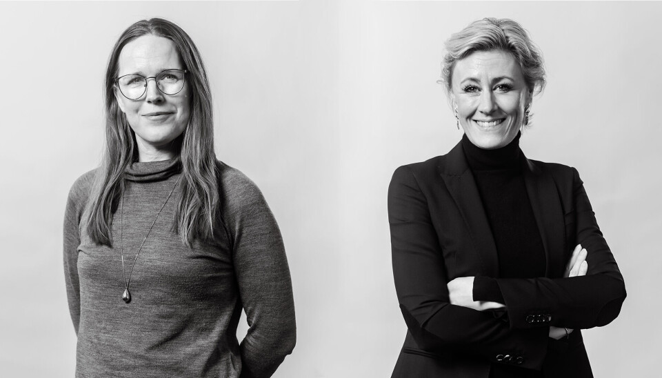 INGEN BETENKELIGHETER: Produktsjef Sara Manding Holm og administrerende direktør Louise Barnekow mener begge at den nye AI-løsningen vil være til stor hjelp for mange kommunikatører. (Foto: Mynewsdesk)