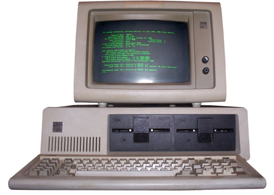 DE FØRSTE: IBM-PC fra starten av 80-tallet. (Arkivfoto)