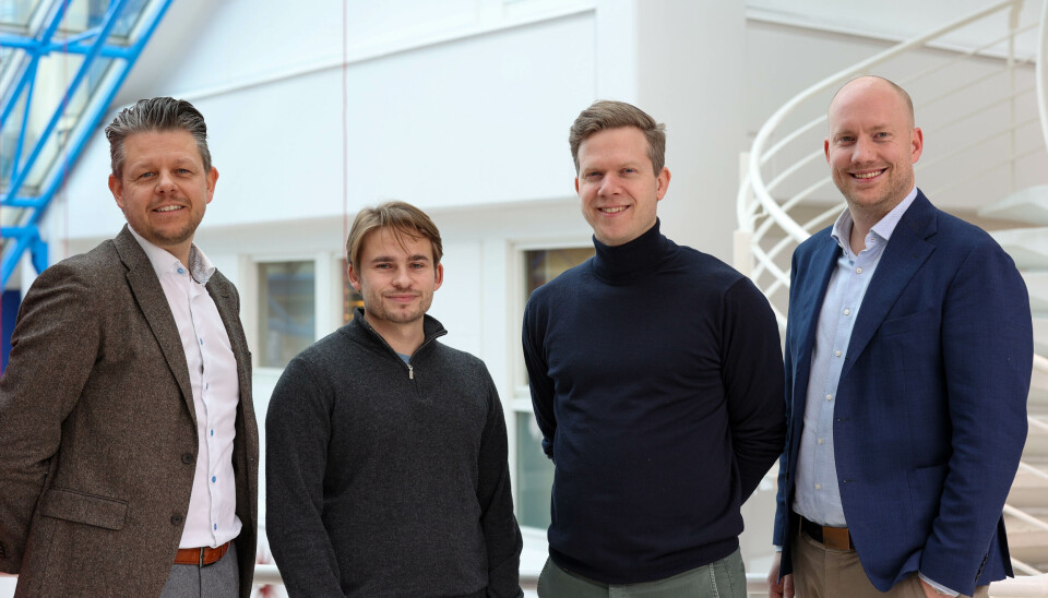SAMARBEID: Med AI skal Findable og Canon forenkle prosesser. Fra venstre Morten Stang-Medhus (Product Manager i Canon Norge), Stig Bergsjø (forretningsutvikler i Findable), Fredrik Wisløff (daglig leder i Findable), og Simen Teigen (DS Service Manager i Canon Norge). (Foto: Canon Norge) SAMARBEID: Med AI skal Findable og Canon forenkle prosesser. Fra venstre Morten Stang-Medhus (Product Manager i Canon Norge), Stig Bergsjø (forretningsutvikler i Findable), Fredrik Wisløff (daglig leder i Findable), og Simen Teigen (DS Service Manager i Canon Norge). (Foto: Canon Norge)