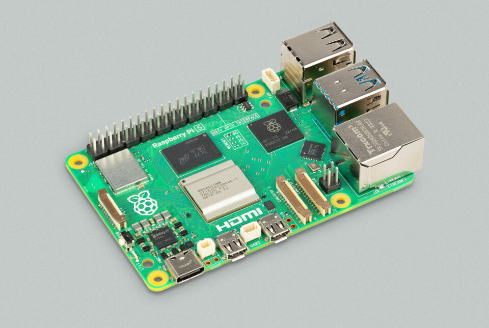 NY MODELL: Raspberry Pi 5 lanseres tidligere enn flere ventet, tross at det er fire år siden forrige gang. (Foto: Raspberry). Raspberry Pi 5 (Foto: Raspberry).