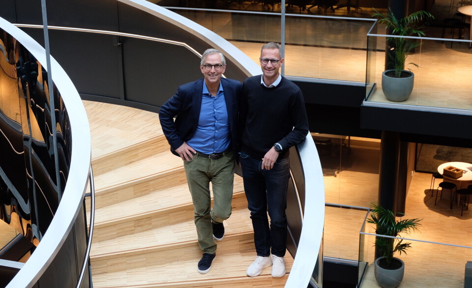 NYTT OM NAVN: Hans Vigstad (t.h) tar over som administrerende direktør i Inmeta. Selskapet er heleid av Crayon, og konsernets nordensjef, Michael Jacobs, er begeistret for å få Vigstad på plass. (Foto: Henrik Varner, Crayon) NYTT OM NAVN: Hans Vigstad (t.h) tar over som administrerende direktør i Inmeta. Selskapet er heleid av Crayon, og konsernets nordensjef, Michael Jacobs, er begeistret for å få Vigstad på plass. (Foto: Henrik Varner, Crayon)
