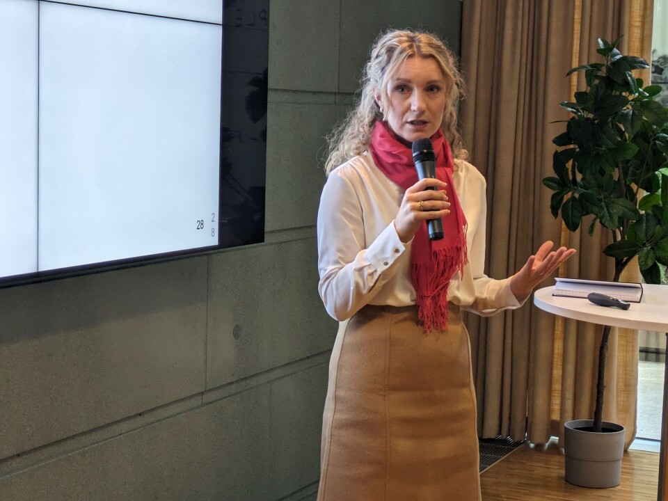 DELTAR: Digitaliserings- og forvaltningsminister Karianne Tung (Ap) deltar på Nordisk ministerråds toppmøte om KI i København. (Foto: Anders Løvøy)