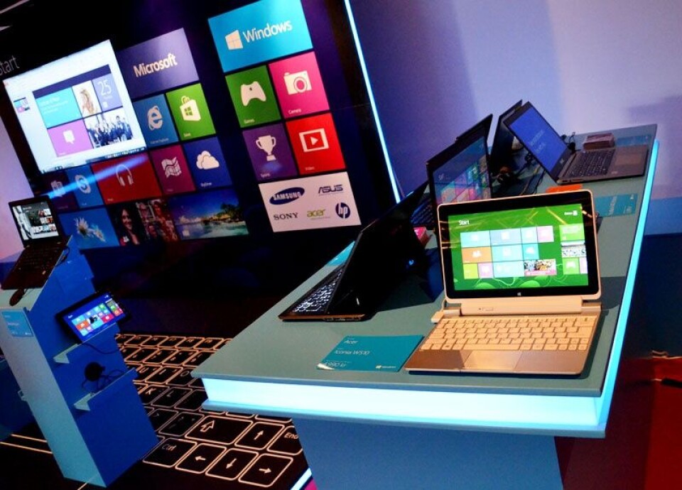 Windows 8 får kald skulder fra bedriftene