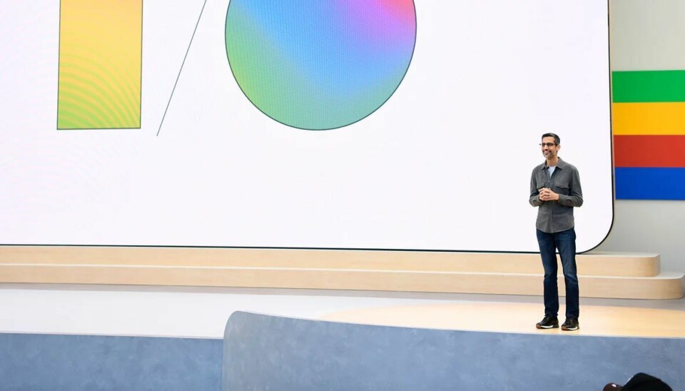 Google A/I: Toppsjef i Google og Alphabet brukte nesten to timer på å legge frem nyhetene på årets Google I/O. (Foto: Google). Sundar Pichai, CEO Google og Alphabet. Keynote Google I/O 2024. (Foto: Google).