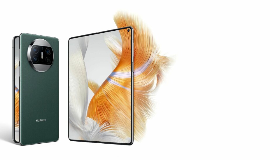 BRETTBAR: Huawei Mate X3 er en brettbar mobiltelefon som selger godt. (Foto: Huawei). Huawei Mate X3 brettbar mobiltelefon. (Foto: Huawei).