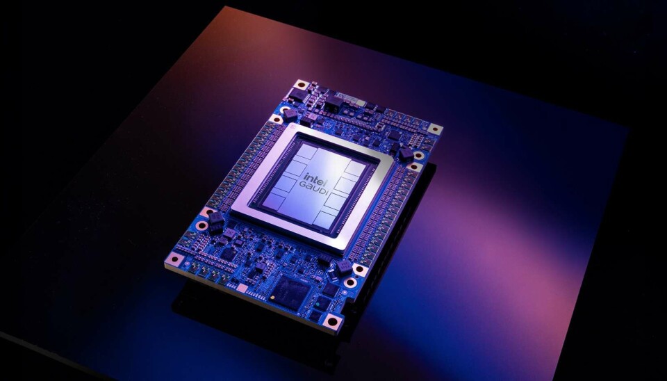 INTEL AI: Gaudi 3 AI-akseleratorsett som skal konkurrere mot Nvidia, også på pris. Og mot AMDs prosessorer. (Foto: Intel). Intel Gaudi 3. (Foto: Intel).