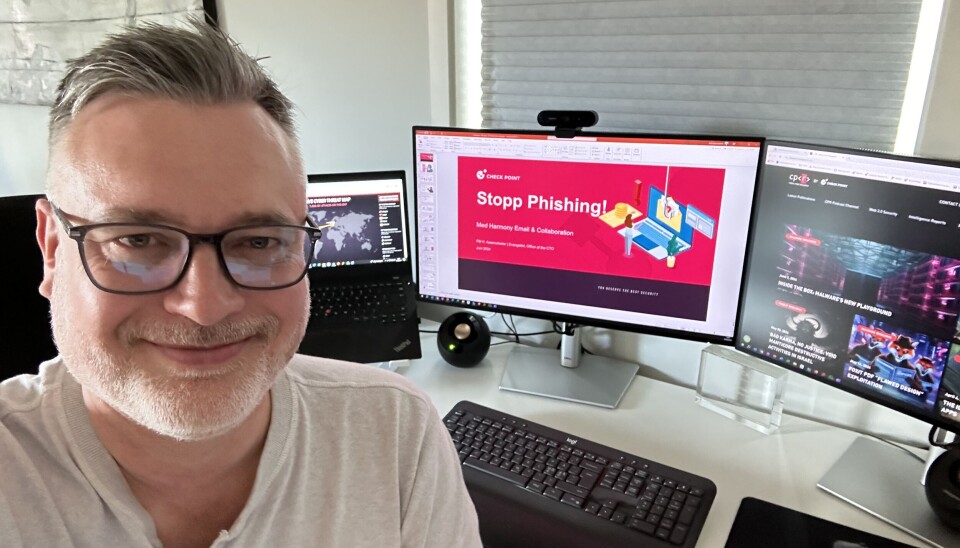 MEST HJEMME: For Pål Aaserudseter blir ferien mest utendørs, jobben også om været blir bra. (Foto Privat) Pål Åserudseter, sikkerhetsrådgiver Check Point Software. Foto: Privat.