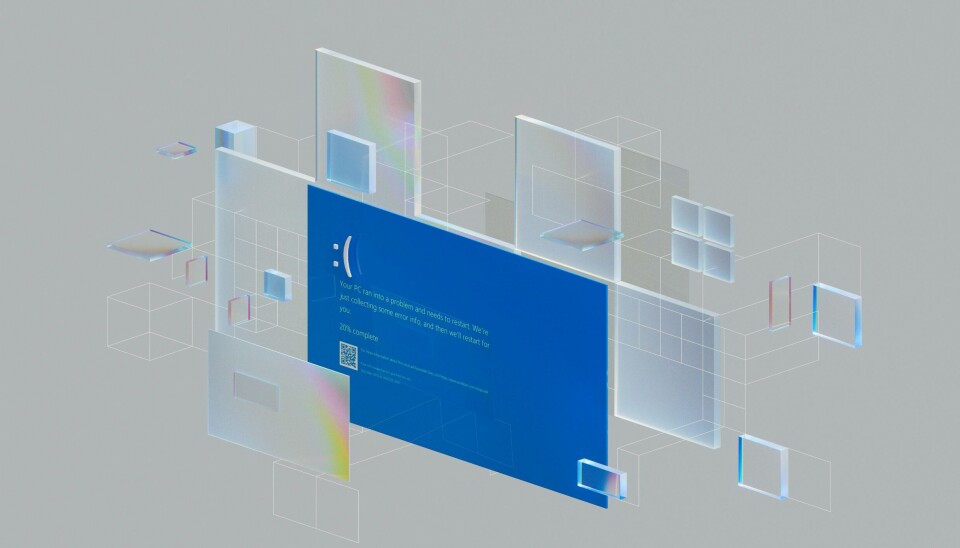 BSOD: En feil ved en sikkerhetsoppdatering fra Crowdstrike fikk 8,5 millioner pc-er til å knele med «blue screen of death» over hele verden. (Illustrasjon: Unsplash) Crowdstrike krasj BSOD blue screen of death. (Foto: Unsplash)