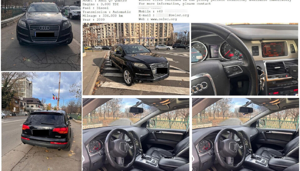 FALSK: Denne annonsen inneholder lenke til installasjon av skadelig programvare. (Foto: Palo Alto Networks) Audi-annonse brukt til å installere malware. (Foto: Palo Alto Networks)