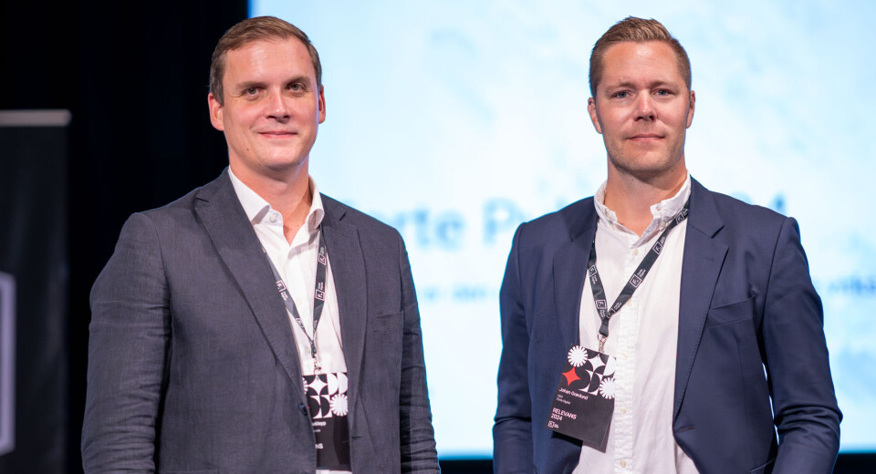 NYTENKNING: Innvasjonsdirektør Hans Huseklepp (t.v) og CEO Johan Grönlund i Forte Digital mener at ledere og beslutningstakere må tenke nytt rundt digital transformasjon. (Foto: Forte Digital)