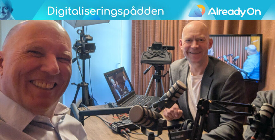 TRANSFORMASJON: Fra ERP og grønne skjermer til Copilot og autonome AI-agenter, Carl Jacob Sommerfeldt her i samtale med Jens Christian Bang.