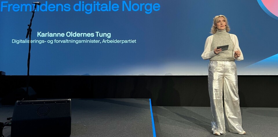 RASKERE: Karianne Tung etterlyste fortgang i offentlig digitalisering på årets Digitaliseringskonferanse.