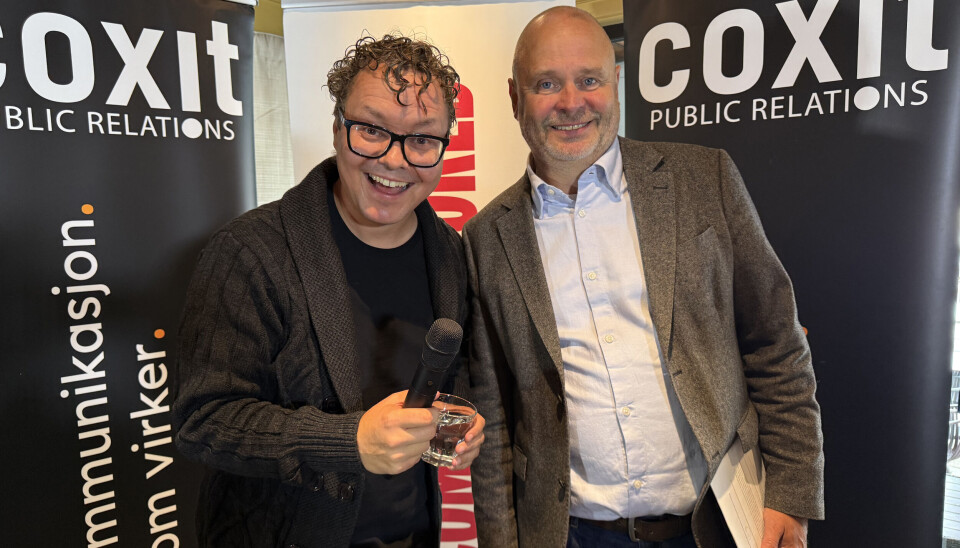 STARTET DEBATTENE: Magnus Brøyn og Anders Løvøy på scenen på Solsiden