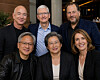 KI-mashup av Jeff Bezos, Tim Cook, Marc Benioff, Jensen Huang, Lisa Su og Ruth Porat.
