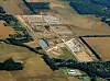 Aerial view of the Google Project BOSC Hyperscale Data Center near Lima Ohio in American Township while under construction