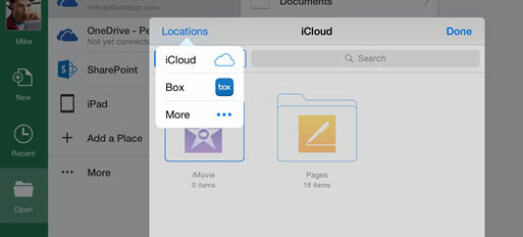 Office for iOS støtter nå Apples iCloud Drive