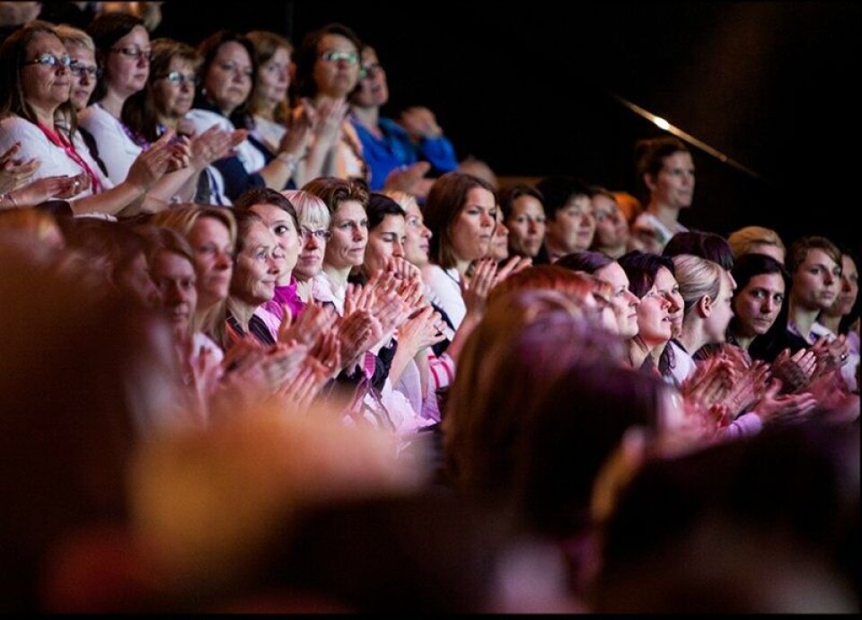 IT-KVINNER: Oda-nettverks årlige undersøkelse om kvinneandelen i norsk it-bransje viser en positiv økning. Bildet er fra Oda-nettverks årlige arrangement Inspirasjonsdagen. (Arkivfoto)