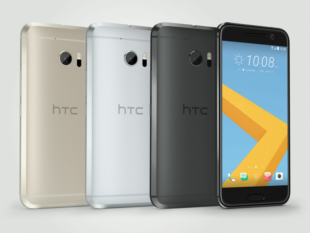 LIK OG ULIK: HTC 10 kommer i tre forskjellige farger, men gull er foreløpig ikke ventet til Norge. FOTO: HTC