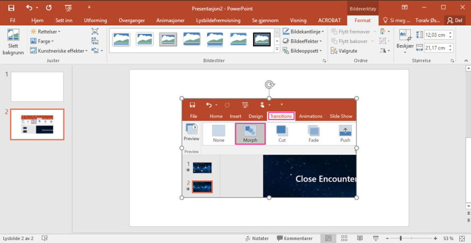 POWERPOINT: De som melder seg på Office Insider-programmet, kan medvirke til at nye funksjoner dukker opp i Office 2016-oppdateringer, ifølge Microsoft. POWERPOINT: De som melder seg på Office Insider-programmet, kan medvirke til at nye funksjoner dukker opp i Office 2016-oppdateringer, ifølge Microsoft.