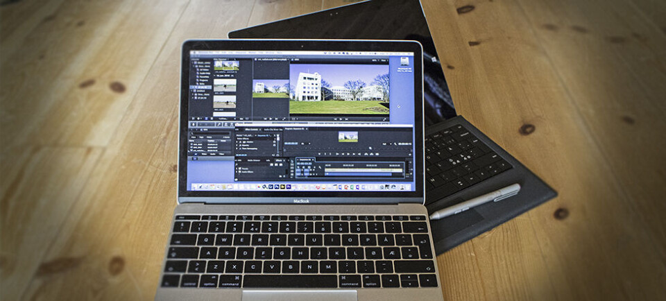 KRYSSPLATTFORM: Det meste av videoredigeringen i NRK-systemet foregår fortsatt på Mac, men i nyhetsarbeidet ute i felten er det stadig flere Windows-PC-er i bruk. (Illustrasjonsfoto: Toralv Østvang) KRYSSPLATTFORM: Det meste av videoredigeringen i NRK-systemet foregår fortsatt på Mac, men i nyhetsarbeidet ute i felten er det stadig flere Windows-PC-er i bruk. (Illustrasjonsfoto: Toralv Østvang)