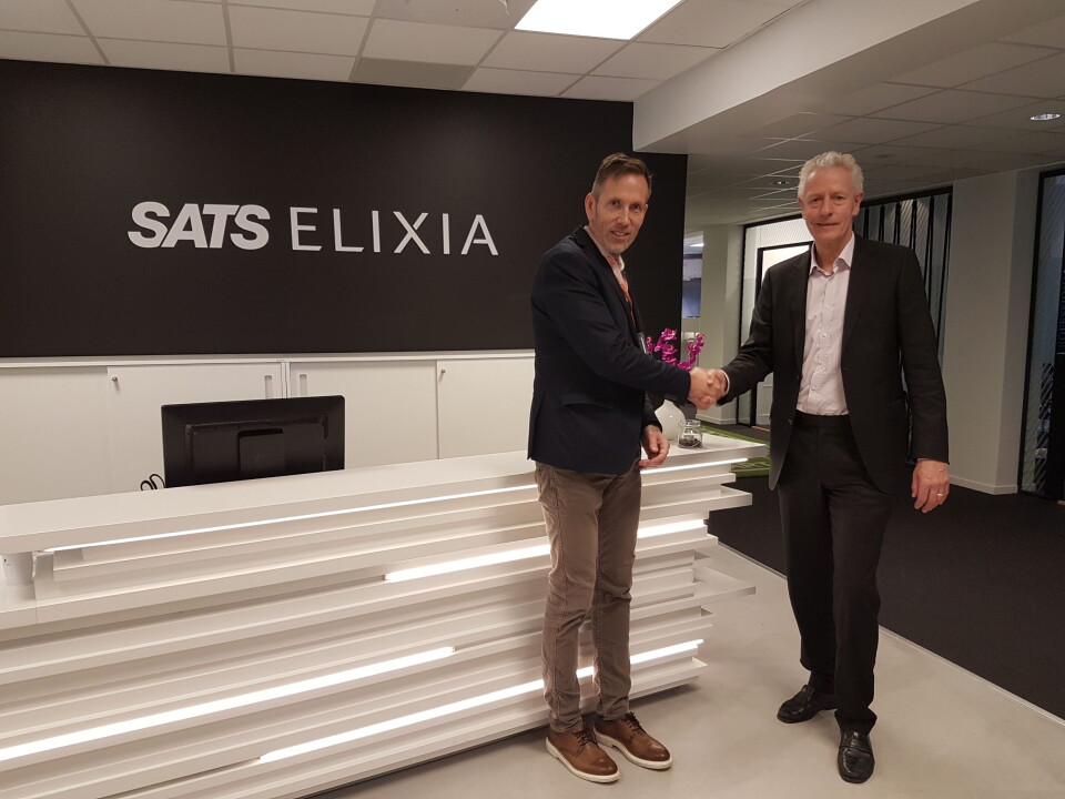 HRM-AVTALE: Knut Sandvold i Sats Elixia ogMagne Tveter fra Catalystone Solutions. (Foto: Catalystone) HRM-AVTALE: Knut Sandvold i Sats Elixia ogMagne Tveter fra Catalystone Solutions. (Foto: Catalystone)