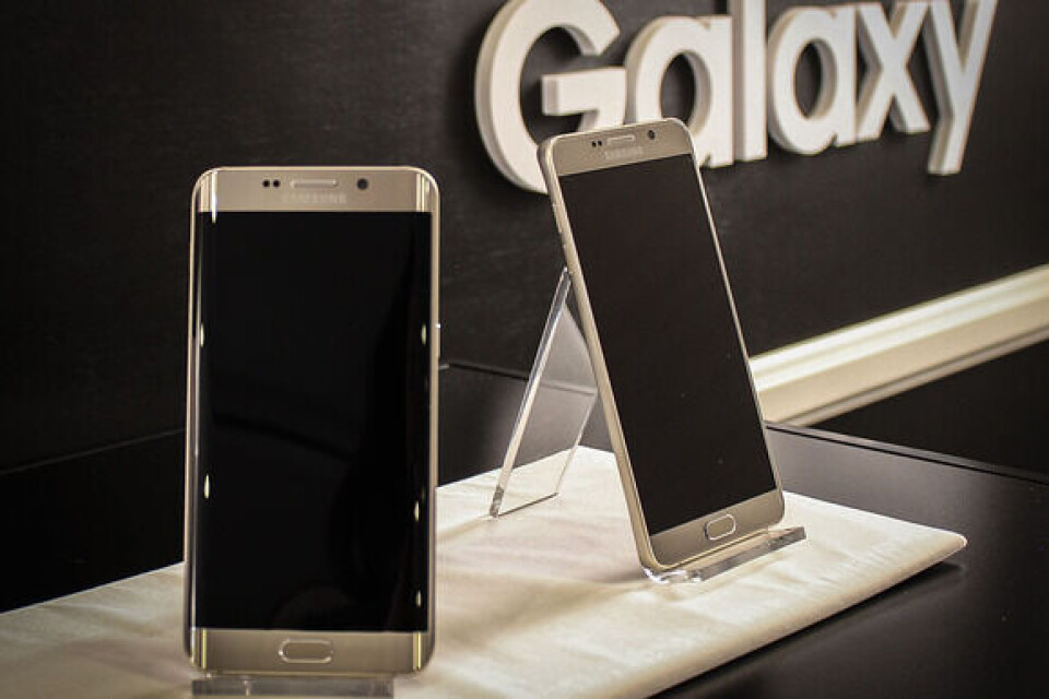 TO NYE TOPPMODELLER: Samsung lanserer smarttelefonene Galaxy Note 5 og S6+ rettet mot det profesjonelle premiummarkedet. Foto: PCW US