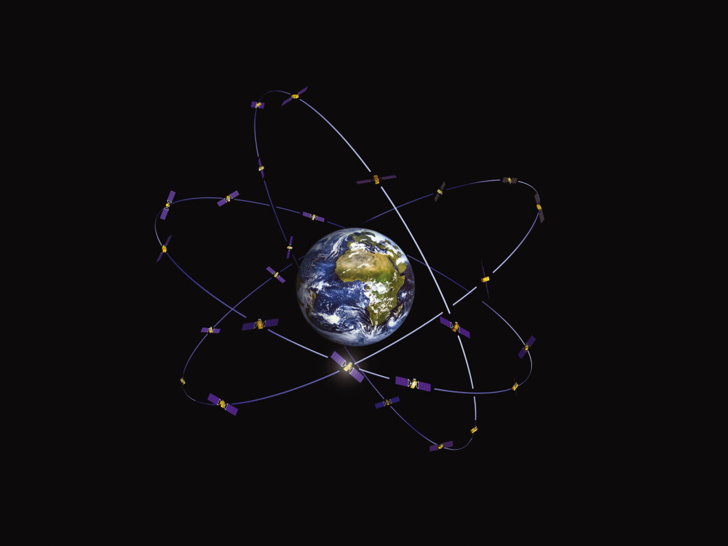 SUPERDEKNING: Galileo går i en ytre bane som gir bedre dekning i nordområdene, og med en feilmargin på én meter . Illustrasjon: Norsk Romsenter/GNSS SUPERDEKNING: Galileo går i en ytre bane som gir bedre dekning i nordområdene, og med en feilmargin på én meter . Illustrasjon: Norsk Romsenter/GNSS