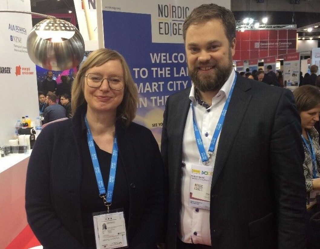 SAMARBEIDER: Annemie Wyckmans, leder for NTNUs strategiske satsing, og Herbjørn Tjeltveit, daglig leder i Nordic Edge. Pressefoto SAMARBEIDER: Annemie Wyckmans, leder for NTNUs strategiske satsing, og Herbjørn Tjeltveit, daglig leder i Nordic Edge. Pressefoto